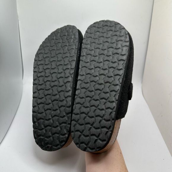 CUSHIONAIRE Womens Clog 10 BLACK WOOL - Picture 5 of 7